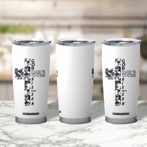 Son Of God Jesus Tumbler Cup Camo Christ Cross Christian 9 John 3 16 TS10 Print Your Wear