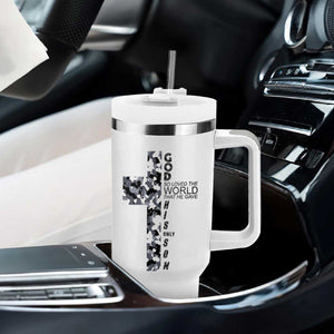 Son Of God Jesus Tumbler With Handle Camo Christ Cross Christian 9 John 3 16 TS10 Print Your Wear