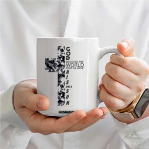 Son Of God Jesus Coffee Mug Camo Christ Cross Christian 9 John 3 16 TS10 Print Your Wear