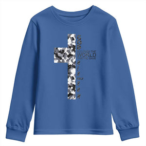 Son Of God Jesus Youth Sweatshirt Camo Christ Cross Christian 9 John 3 16 TS10 Royal Blue Print Your Wear