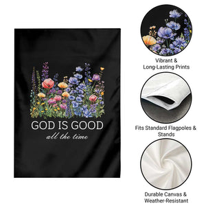 God Is Good Garden Flag Wildflower Christian Jesus Graphic Religious Bible Verse TS10 Print Your Wear