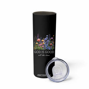 God Is Good Skinny Tumbler Wildflower Christian Jesus Graphic Religious Bible Verse TS10 Print Your Wear