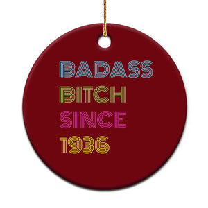 Funny 90th Birthday Ceramic Ornament Retro Vintage Badass Bih Since 1936 TS10 1pc Red Print Your Wear