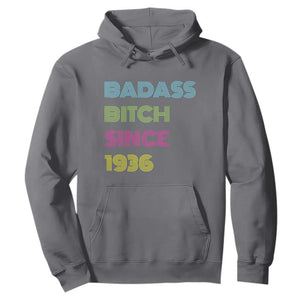 Funny 90th Birthday Hoodie Retro Vintage Badass Bih Since 1936 TS10 Charcoal Print Your Wear