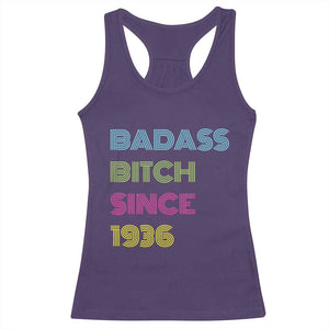 Funny 90th Birthday Racerback Tank Top Retro Vintage Badass Bih Since 1936 TS10 Purple Print Your Wear