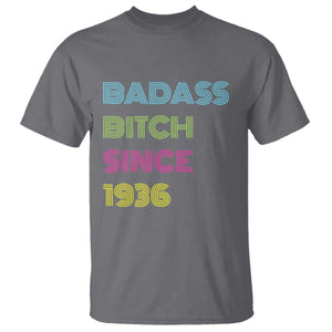 Funny 90th Birthday T Shirt Retro Vintage Badass Bih Since 1936 TS10 Charcoal Print Your Wear