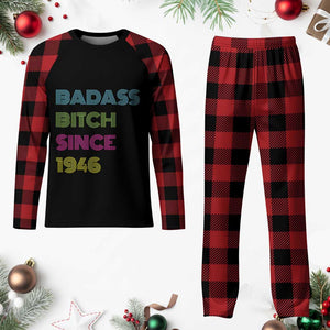 Funny 80th Birthday Plaid Pajama Set Retro Vintage Badass Bih Since 1946 TS10 Buffalo Plaid Print Your Wear