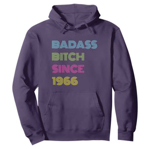 Funny 60th Birthday Hoodie Retro Vintage Badass Bih Since 1966 TS10 Purple Print Your Wear