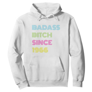 Funny 60th Birthday Hoodie Retro Vintage Badass Bih Since 1966 TS10 White Print Your Wear