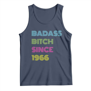 Funny 60th Birthday Tank Top Retro Vintage Badass Bih Since 1966 TS10 Navy Print Your Wear