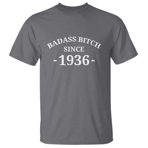 Funny 90th Birthday T Shirt Badass Bih Since 1936 TS10 Charcoal Print Your Wear