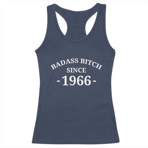 Funny 60th Birthday Racerback Tank Top Badass Bih Since 1966 TS10 Navy Print Your Wear