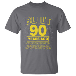 Funny 90th Birthday T Shirt Galaxy Built 90 Years Ago Parts Original TS10 Charcoal Print Your Wear