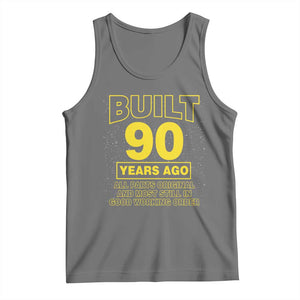 Funny 90th Birthday Tank Top Galaxy Built 90 Years Ago Parts Original TS10 Black Heather Print Your Wear
