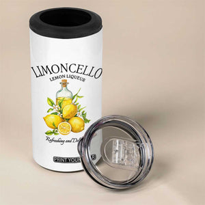 Vintage Limoncello Lemon Liqueur 4 in 1 Can Cooler Tumbler Italian Summer Letter Fruit Printed Graphic TS10 Print Your Wear