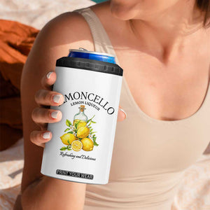 Vintage Limoncello Lemon Liqueur 4 in 1 Can Cooler Tumbler Italian Summer Letter Fruit Printed Graphic TS10 Print Your Wear
