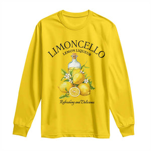 Vintage Limoncello Lemon Liqueur Long Sleeve Shirt Italian Summer Letter Fruit Printed Graphic TS10 Daisy Print Your Wear