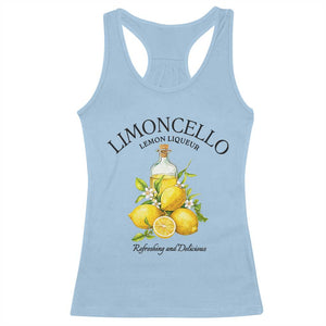 Vintage Limoncello Lemon Liqueur Racerback Tank Top Italian Summer Letter Fruit Printed Graphic TS10 Light Blue Print Your Wear
