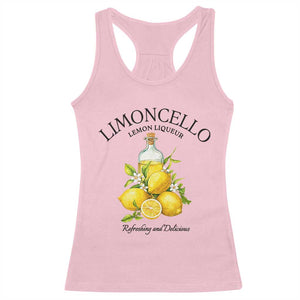 Vintage Limoncello Lemon Liqueur Racerback Tank Top Italian Summer Letter Fruit Printed Graphic TS10 Light Pink Print Your Wear
