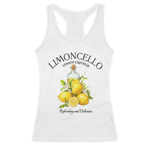 Vintage Limoncello Lemon Liqueur Racerback Tank Top Italian Summer Letter Fruit Printed Graphic TS10 White Print Your Wear