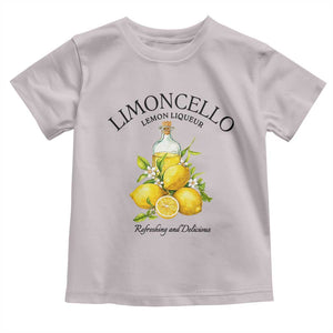 Vintage Limoncello Lemon Liqueur Toddler T Shirt Italian Summer Letter Fruit Printed Graphic TS10 Ice Gray Print Your Wear