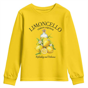 Vintage Limoncello Lemon Liqueur Youth Sweatshirt Italian Summer Letter Fruit Printed Graphic TS10 Daisy Print Your Wear