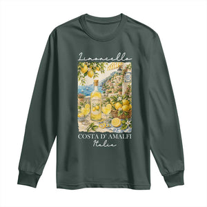 Limoncello Amalfi Coast Long Sleeve Shirt Lemon Lover Italian Summer Fruit TS10 Dark Forest Green Print Your Wear