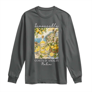 Limoncello Amalfi Coast Long Sleeve Shirt Lemon Lover Italian Summer Fruit TS10 Dark Heather Print Your Wear