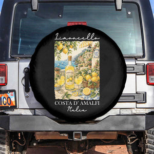 Limoncello Amalfi Coast Spare Tire Cover Lemon Lover Italian Summer Fruit TS10 No hole Black Print Your Wear