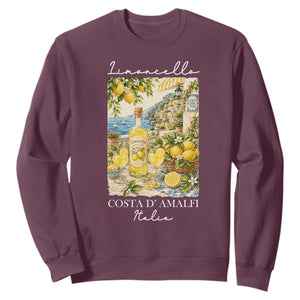 Limoncello Amalfi Coast Sweatshirt Lemon Lover Italian Summer Fruit TS10 Maroon Print Your Wear