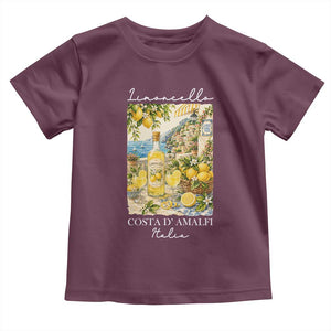 Limoncello Amalfi Coast Toddler T Shirt Lemon Lover Italian Summer Fruit TS10 Maroon Print Your Wear