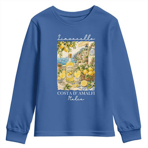 Limoncello Amalfi Coast Youth Sweatshirt Lemon Lover Italian Summer Fruit TS10 Royal Blue Print Your Wear