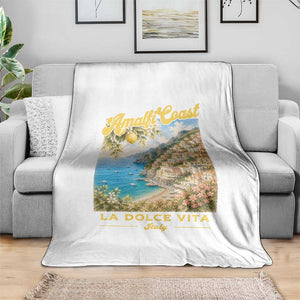 Amalfi Coast La Dolce Vita Italy Throw Blanket Vintage Summer Amalfi Coast TS10 Print Your Wear