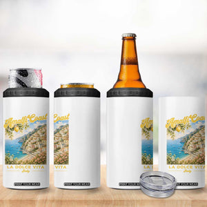 Amalfi Coast La Dolce Vita Italy 4 in 1 Can Cooler Tumbler Vintage Summer Amalfi Coast TS10 Print Your Wear