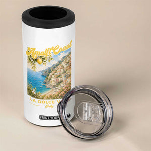 Amalfi Coast La Dolce Vita Italy 4 in 1 Can Cooler Tumbler Vintage Summer Amalfi Coast TS10 Print Your Wear
