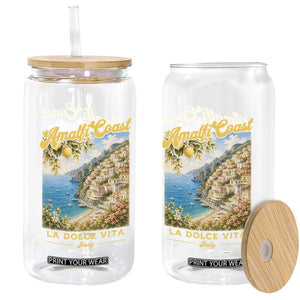 Amalfi Coast La Dolce Vita Italy Glass Can Vintage Summer Amalfi Coast TS10 Print Your Wear