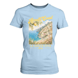 Amalfi Coast La Dolce Vita Italy T Shirt For Women Vintage Summer Amalfi Coast TS10 Light Blue Print Your Wear