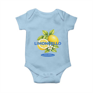 Vintage Limoncello Lemon Liqueur Baby Onesie Citrus Fruit Botanical Italian Summer Graphic TS10 Light Blue Print Your Wear