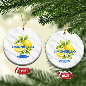 Vintage Limoncello Lemon Liqueur Ceramic Ornament Citrus Fruit Botanical Italian Summer Graphic TS10 1pc White Marble Print Your Wear