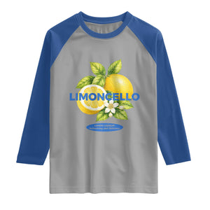 Vintage Limoncello Lemon Liqueur Raglan Shirt Citrus Fruit Botanical Italian Summer Graphic