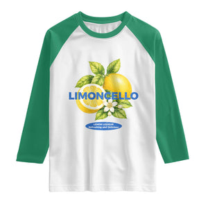 Vintage Limoncello Lemon Liqueur Raglan Shirt Citrus Fruit Botanical Italian Summer Graphic