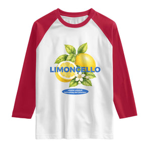 Vintage Limoncello Lemon Liqueur Raglan Shirt Citrus Fruit Botanical Italian Summer Graphic