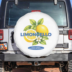 Vintage Limoncello Lemon Liqueur Spare Tire Cover Citrus Fruit Botanical Italian Summer Graphic TS10 No hole White Print Your Wear