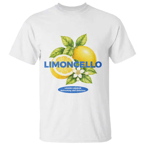 Vintage Limoncello Lemon Liqueur T Shirt Citrus Fruit Botanical Italian Summer Graphic TS10 White Print Your Wear