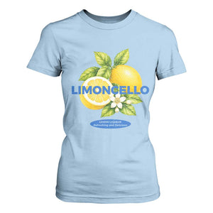 Vintage Limoncello Lemon Liqueur T Shirt For Women Citrus Fruit Botanical Italian Summer Graphic TS10 Light Blue Print Your Wear