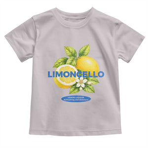 Vintage Limoncello Lemon Liqueur Toddler T Shirt Citrus Fruit Botanical Italian Summer Graphic TS10 Ice Gray Print Your Wear