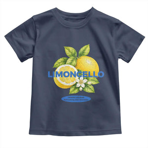 Vintage Limoncello Lemon Liqueur Toddler T Shirt Citrus Fruit Botanical Italian Summer Graphic TS10 Navy Print Your Wear