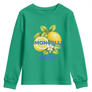Vintage Limoncello Lemon Liqueur Youth Sweatshirt Citrus Fruit Botanical Italian Summer Graphic TS10 Irish Green Print Your Wear