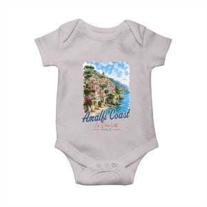 Amalfi Coast Baby Onesie La Dolce Vita Italy Coastal Village Vintage Mediterranean Paradise TS10 Ice Gray Print Your Wear