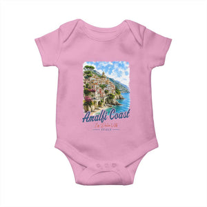 Amalfi Coast Baby Onesie La Dolce Vita Italy Coastal Village Vintage Mediterranean Paradise TS10 Light Pink Print Your Wear
